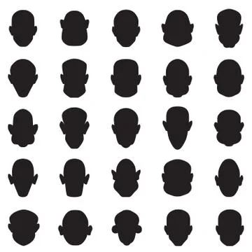 Characters face shapes Illustrazione stock