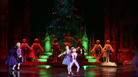 Characters of fairy Nutcracker is surrounded by other heroes Stock Footage 37925985