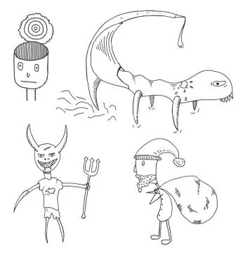 Characters Stock Illustration