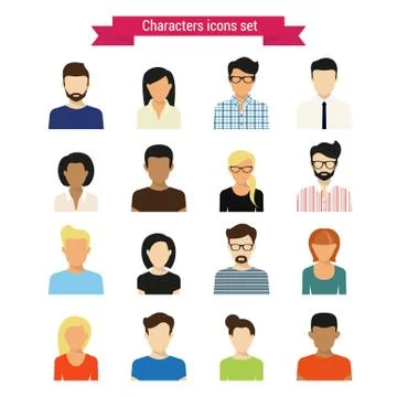 Characters set Stock Illustration
