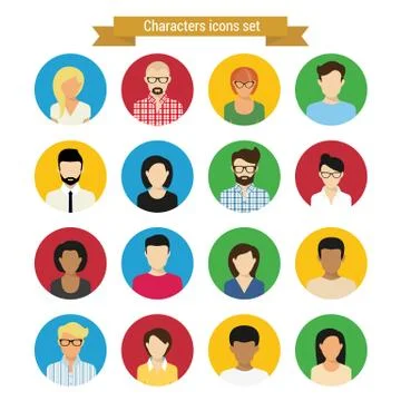 Characters set Stock Illustration