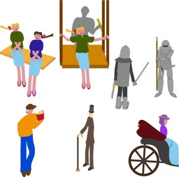 Characters from tale town 스톡 일러스트