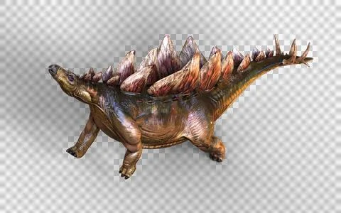 Charactor of Stegosaurus on green background. Illustrazione stock