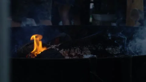 Charcoal and fire Stock Footage 291559511