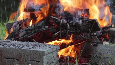 Charcoal barbecue Stock Footage 74775302