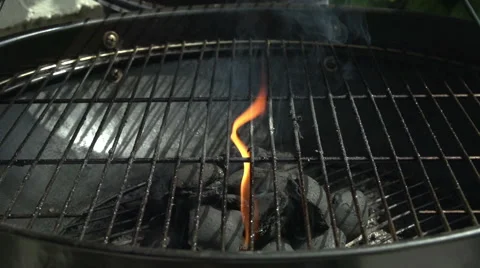 Charcoal BBQ In Action Stock Footage 67122141