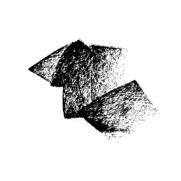 Charcoal bold smear, vector wide brush stroke. Stock Illustration