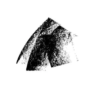 Charcoal bold smear, vector wide brush stroke. Stock Illustration