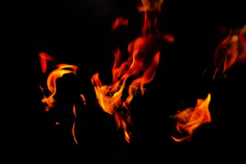 Charcoal bonfire on bugle Stockfoto's