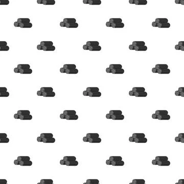 Charcoal briquettes pattern creating a repeating background Illustrazione stock