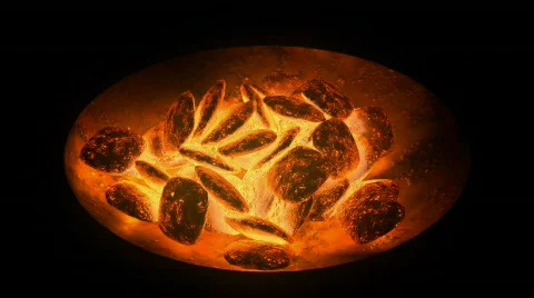 Charcoal Burning. CG. HD. Stockbeeldmateriaal 540629