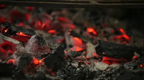 Charcoal for cooking meat Stock Footage 48168919