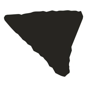 Charcoal, crayon sketch vector shape, scribble triangular figure black chalk Stock Illustration