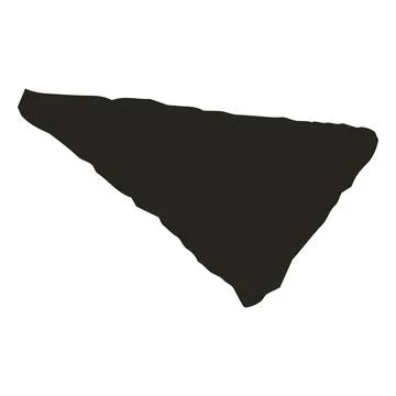 Charcoal, crayon triangle silhouette vector shape, scribble geometric figure Stock Illustration