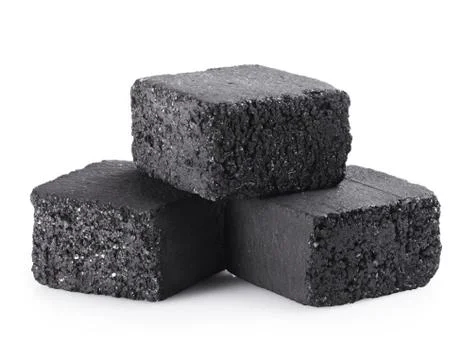 Charcoal cubes Stock-Fotos