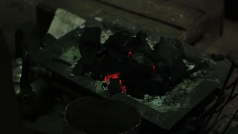 Charcoal embers Stock Footage 77047491
