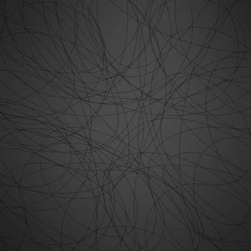 Charcoal Fine Tangled Line Abstract Background Stock Illustration