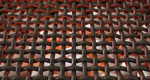 Charcoal Fire And Grid Stock Illustration