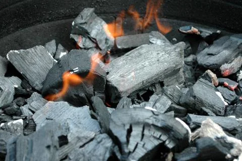 Charcoal fire Stock Photos