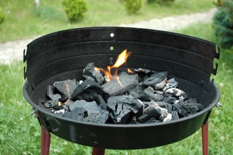 Charcoal fire Stock Photos