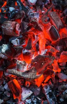 Charcoal fire Foto stock
