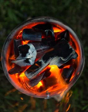 Charcoal fire Stock Photos