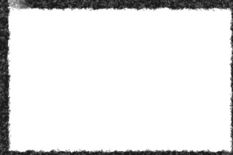 Charcoal frame around a white sheet of paper Stock Illustration