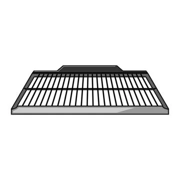 Charcoal grill rack cartoon vector illustration Illustrazione stock