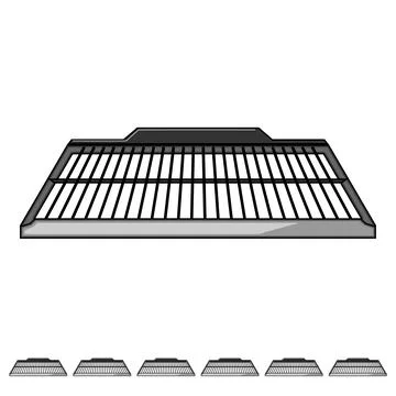 Charcoal grill rack cartoon vector graphic Stock Illustration