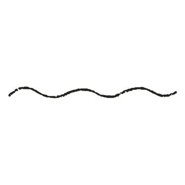 Charcoal or crayon black undulating stroke scribble, vector underlined, pencil Illustrazione stock