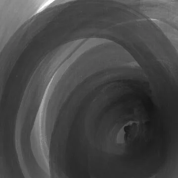 Charcoal Painted Circular Tunnel Background Stock Illustration