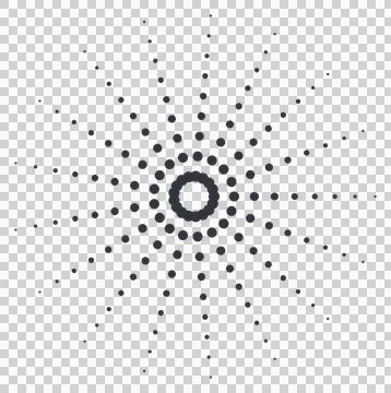 Charcoal ray lines dots element, transparent PNG design element Stock Illustration