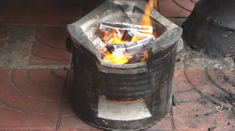 Charcoal stove Video stock 60707385