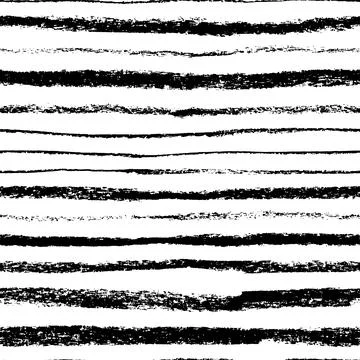 Charcoal thick and thin lines seamless pattern. 스톡 일러스트