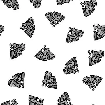 Charcoal wooden vector seamless pattern Stock Illustration