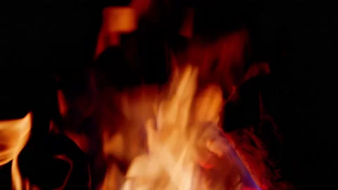 Charcoals in bright fire. Stock Footage 157200465