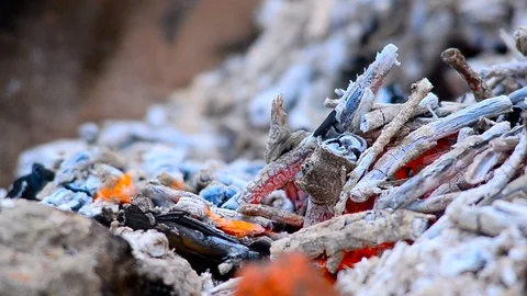 Charcoals closeup Stock Footage 89744802