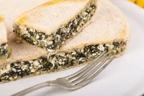 Chard pie pieces Stock Photos