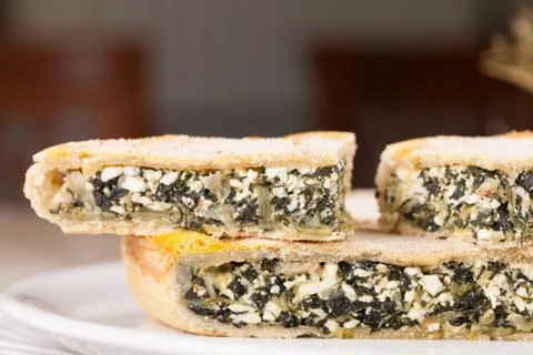 Chard salted pie Stock Photos