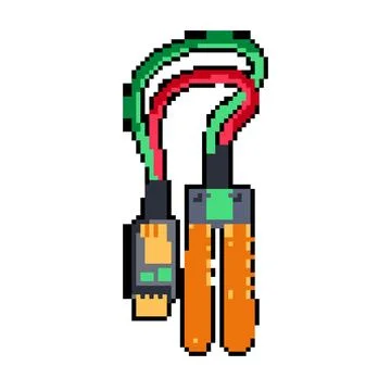 Chardonnay soil moisture sensor pixel art vector illustration Stock Illustration