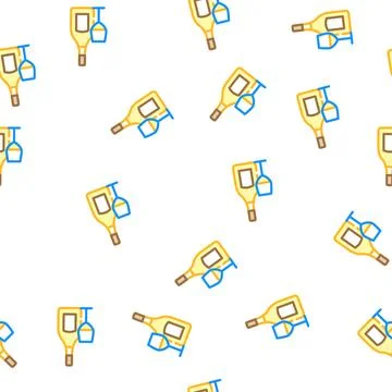 Chardonnay white wine vector seamless pattern 스톡 일러스트