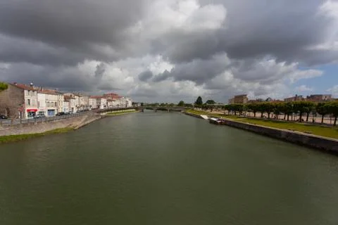 Charente river in saintes Stock Photos