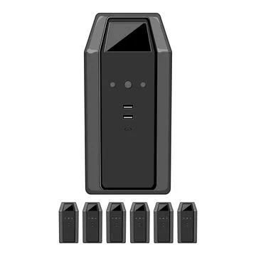 Charge battery backup cartoon vector graphic Stock Illustration