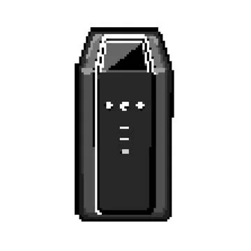 Charge battery backup pixel art vector illustration Illustrazione stock