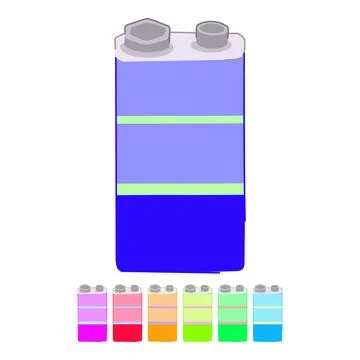Charge battery energy vector cartoon graphic Illustrazione stock