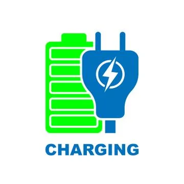 Charge Battery flat vector pictograph. Flat icon style for graphic design Illustrazione stock