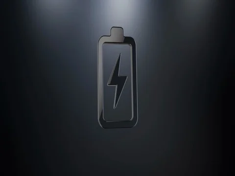 Charge Black 3d Icon Stock Footage 69780532