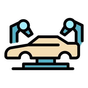 Charge car printer icon vector flat Stockillustratie