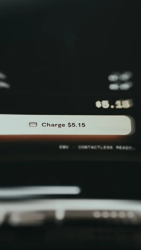Charge Five Dollars Button - Vertical Macro Shot Stock Footage 336388673