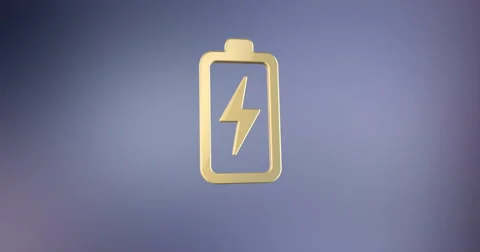 Charge Gold 3d Icon Video stock 67104838